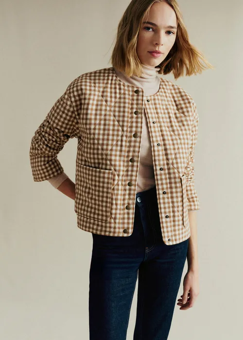 Veste Dakota - Vichy Camel Ecru — image 4