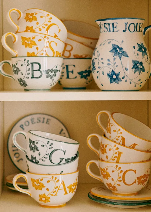 Tasse Poème - Bleu orage - Lettre Q — image 2