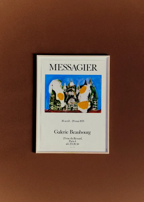 Affiche Galerie Beaubourg, Messagier, 1978 - 51,5 x 69 cm