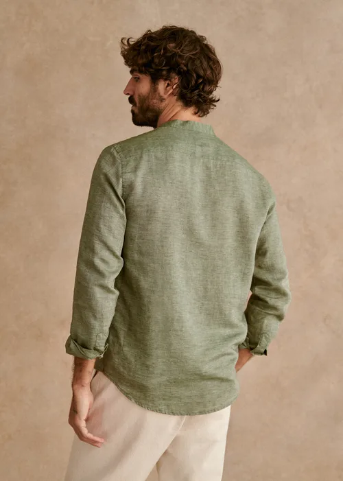 Chemise Benny Coton Lin - Kaki Délavé — image 4