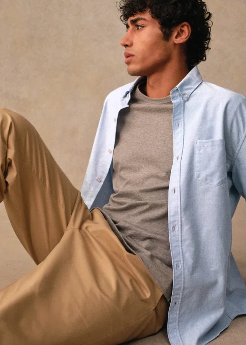 Chemise Charlie Oxford - Bleu Clair — image 3