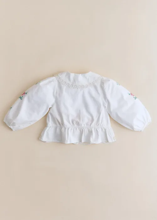 Chemise Henria - Sézane x SEA NY - Broderie Contrastée Mini Multico Fond Écru — image 5