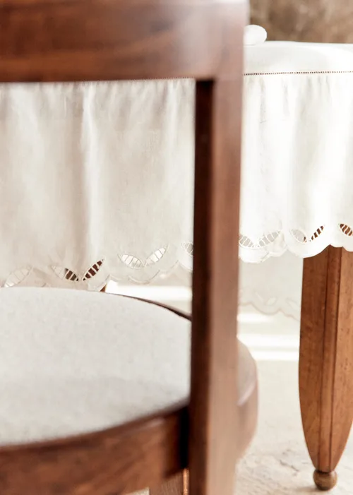 Nappe Brodée - Ecru Uni — image 6