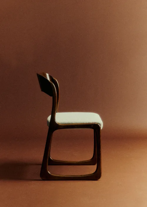 Lot de 5 chaises vintage Bauman - Chêne et hêtre teinté — image 3