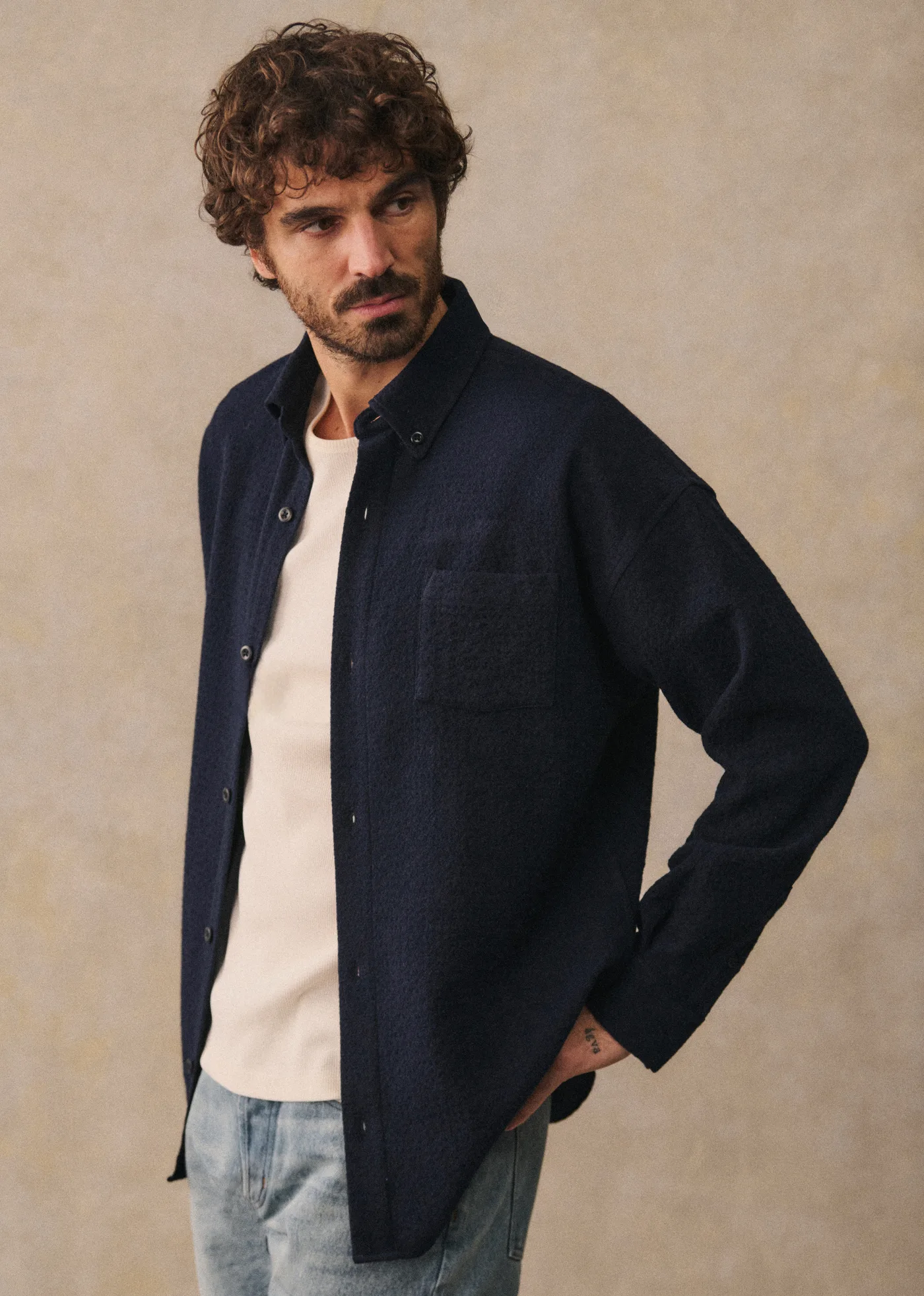 Surchemise Stone - Marine