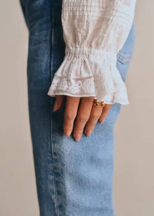 Chemise Tinia - Broderie Unie Ecru — image 4