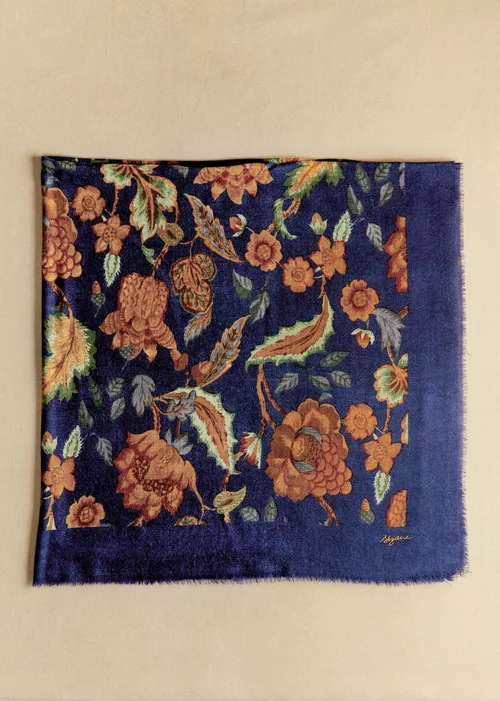 Etole Pio - Retro Flowers Fond Marine — image 4