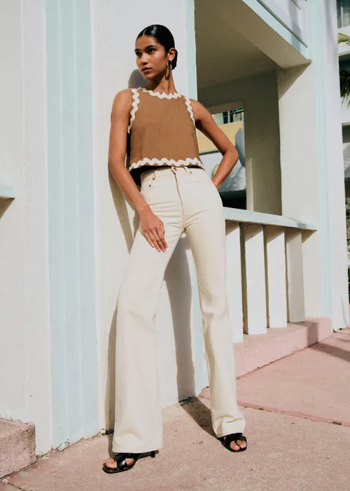 Blouse Dee - Noisette Zigzag Écru — image 4