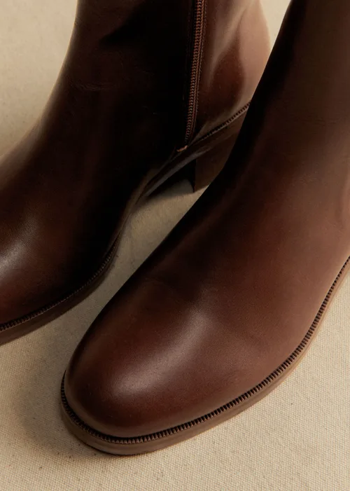 Bottines Low Agnès - Chocolat Lisse — image 4