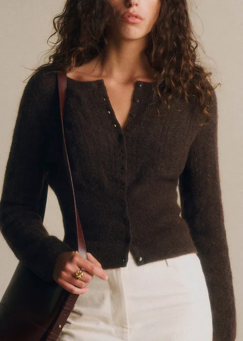 Gilet Léonor - Marron Foncé - Création Rose — image 3