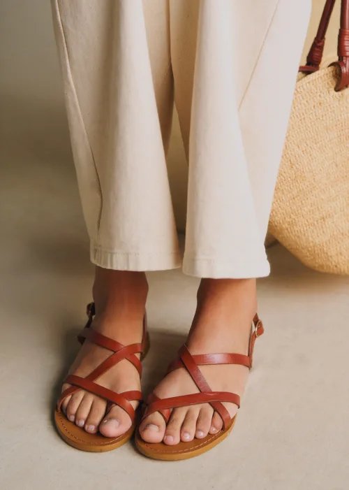 Sandales Low Adeline - Cuir Naturel Héritage — image 6