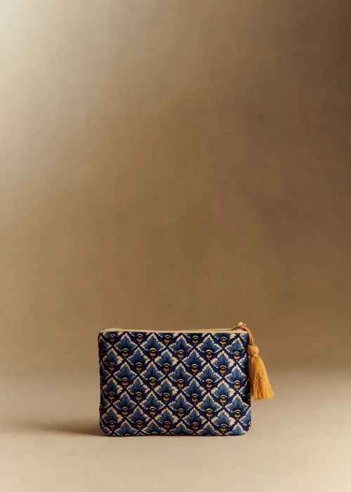 Pochette plate - Sézane x Antoinette Poisson - Imprimé Losange Bleu — image 3