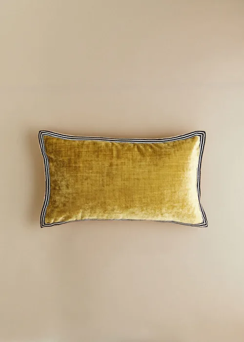 Coussin Velours Texturé - Petit modèle - Miel — image 4
