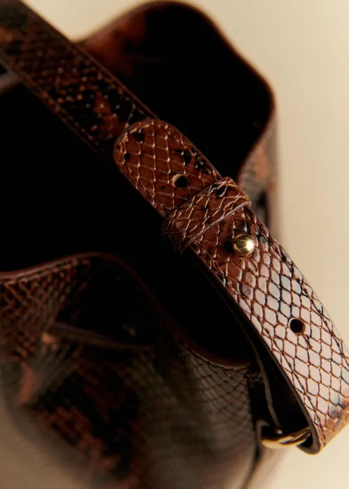 Bourse Mini Farrow - Marron Python — image 3