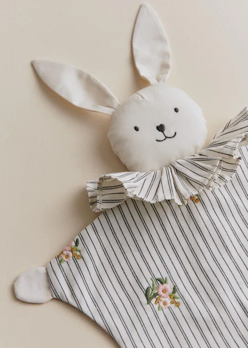 Peluche Doudou - Rayures Broderies Fleurs — image 3