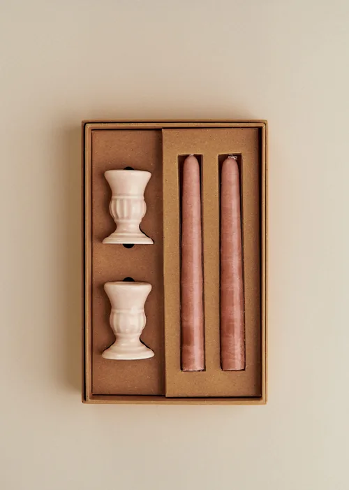 Coffret Bougeoirs Piano et Chandelles - Petit Modèle - Nude — image 2