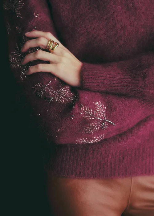 Pull Etienne - Raisin - Création Rose — image 2