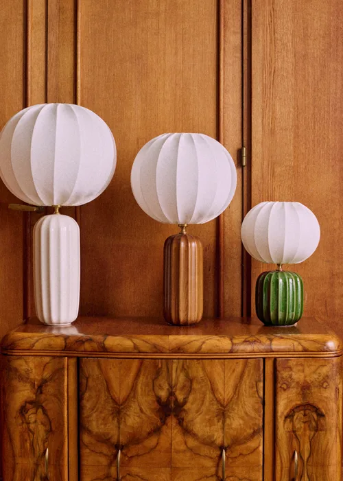 Lampe Traviata grand modèle - Ecru - Abat-jour Sonate - Écru — image 2