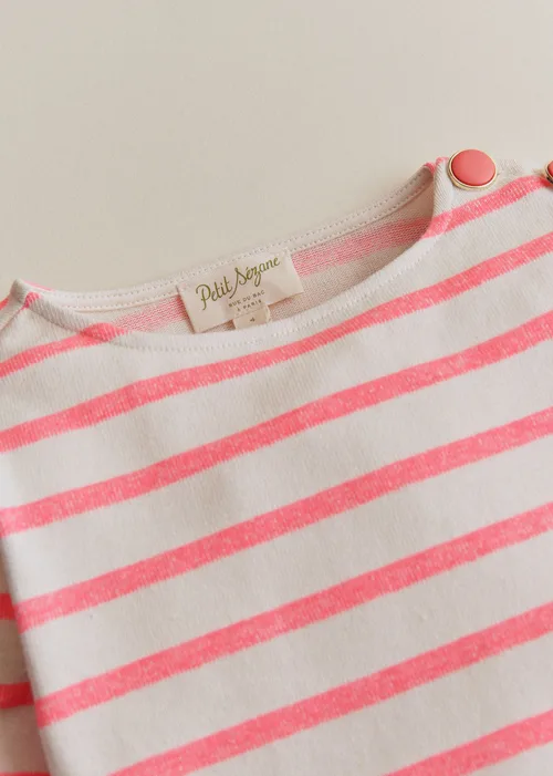 Marinière Colette - Ecru / Rose Fluo — image 2