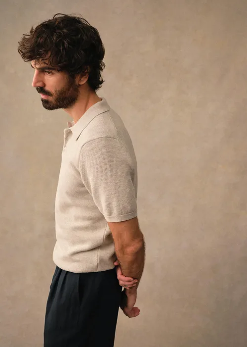 Polo Maille Sawyer - Gris Chiné — image 4
