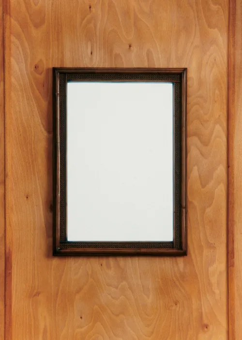 Miroir rotin vintage design américain - Rotin