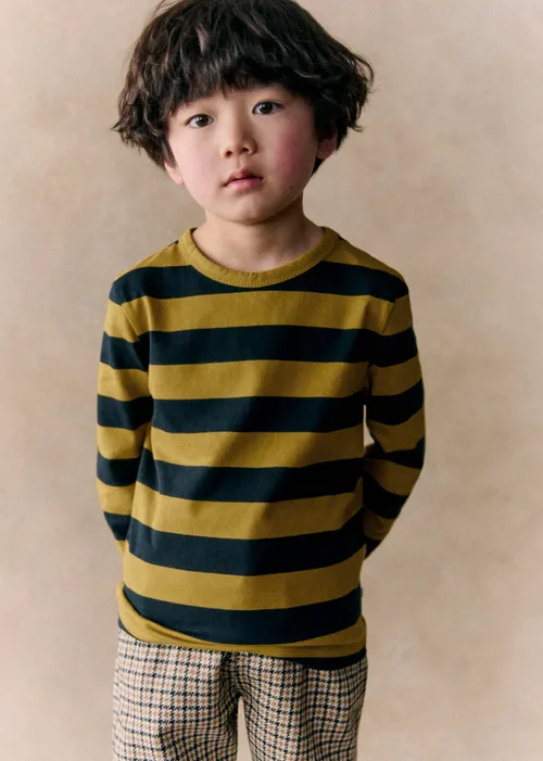 T-Shirt Léon - Bleu marine / vert anis — image 3