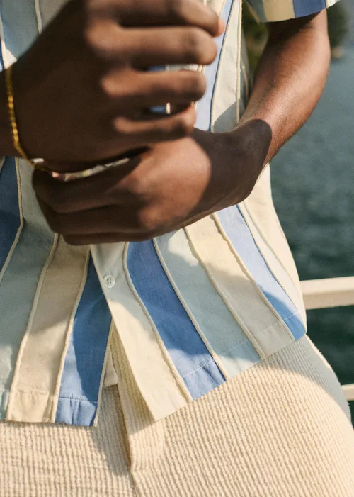 Chemise Holt - Rayures Bleu / Écru / Ciel — image 4