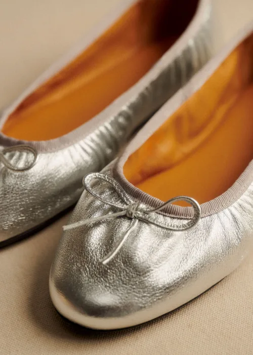 Ballerines Low Agathe - Argent Plissé — image 3