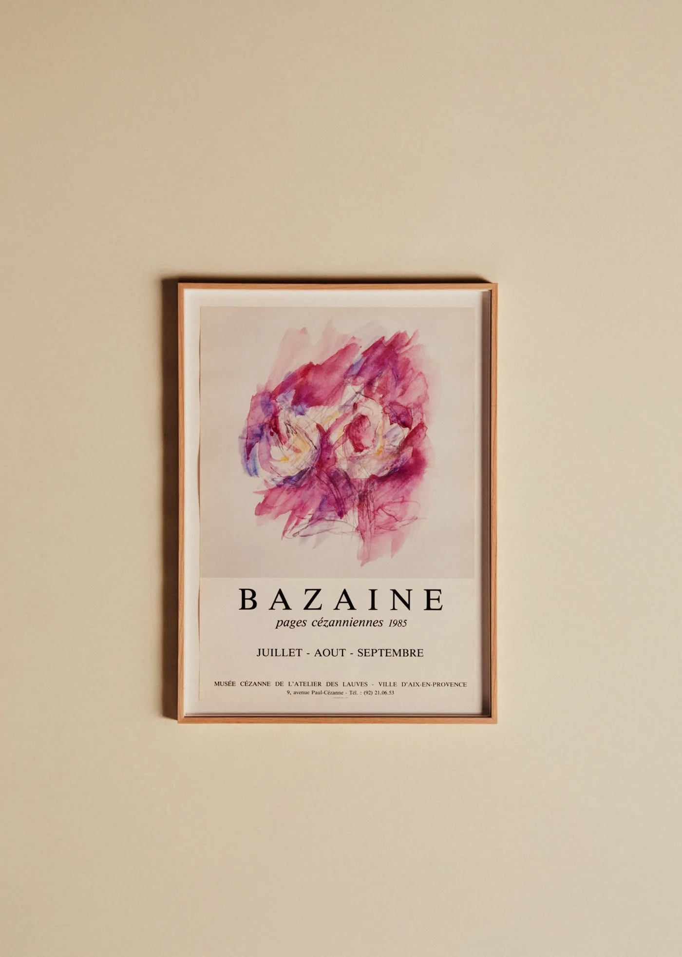 Affiche Musée Cézanne de l'atelier des Lauves, Bazaine, 1985 - 48 x 66 cm