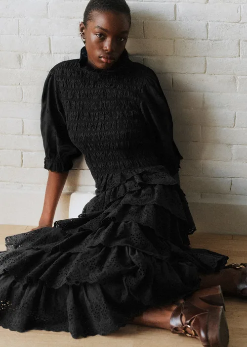 Blouse Neal - Sézane x SEA NY - Broderie Unie Noire — image 3