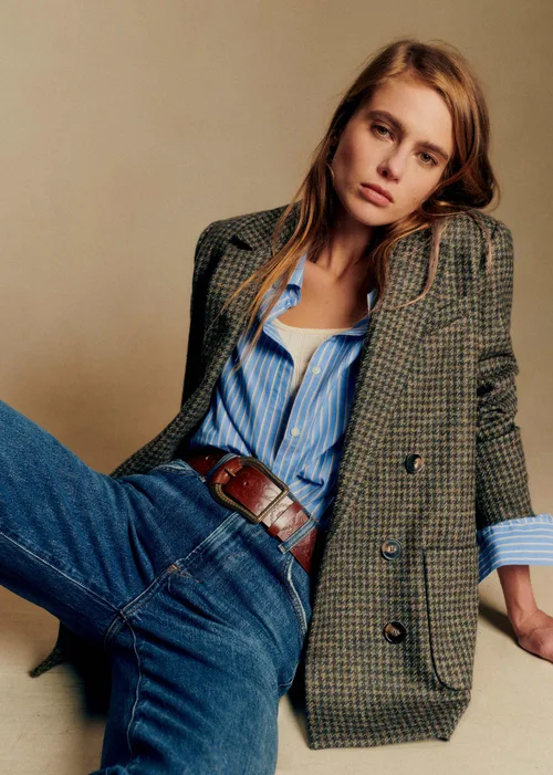 Veste Michele - Pied de Poule Kaki — image 3