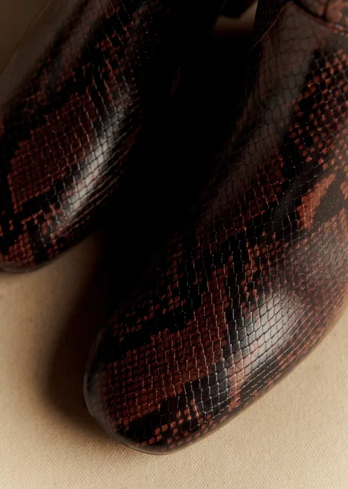 Bottines Low Paulette - Marron Python — image 3