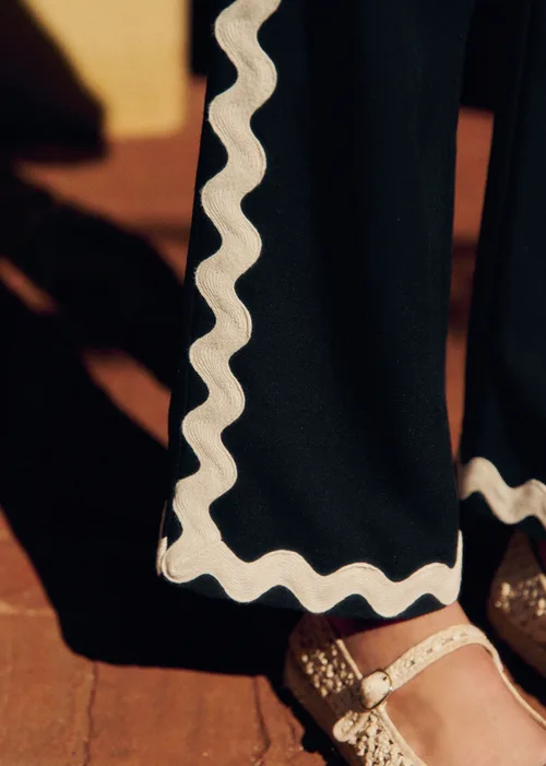 Pantalon Fausto - Noir Zigzag Ecru — image 3