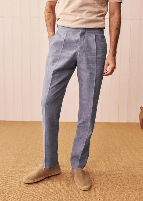 Pantalon Terence - Bleu Clair Chiné — image 7