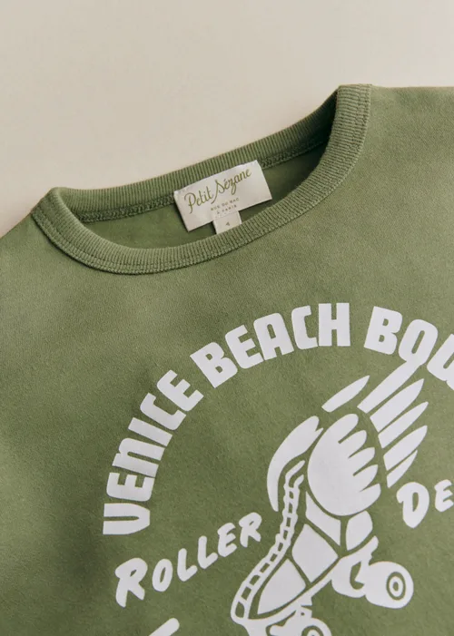 T-Shirt Roller Derby - Vert Chance / Écru — image 3