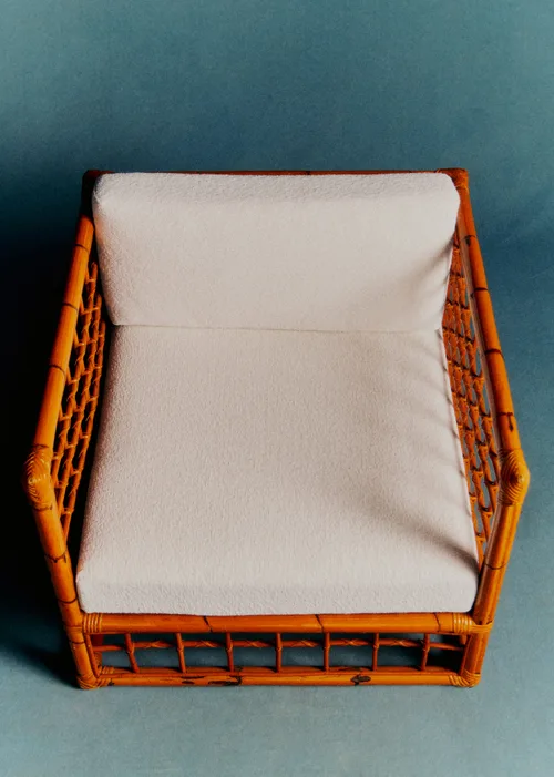 Ensemble salon vintage en bambou 2 fauteuils et 1 table basse - Bambou — image 3