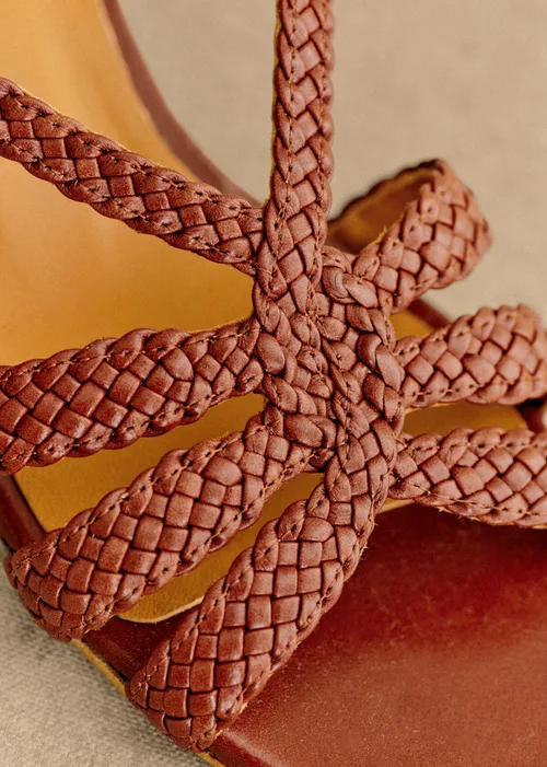 Sandales Low Rosa - Cuir Naturel Lisse Tressé — image 4