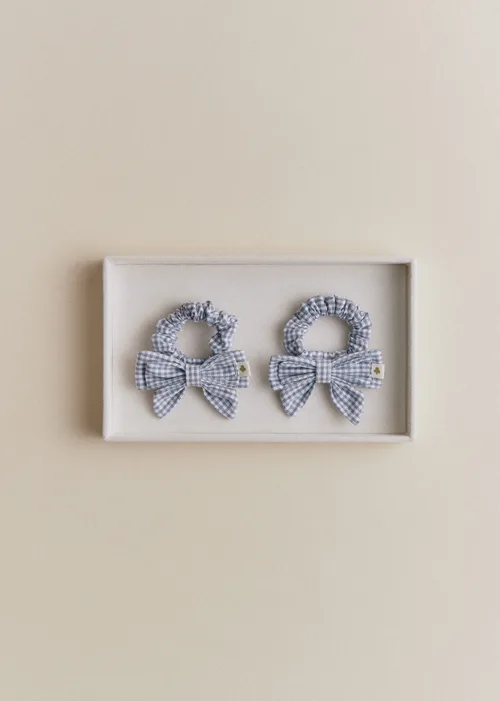 Lot de 2 Chouchou Noeud - Vichy Marine
