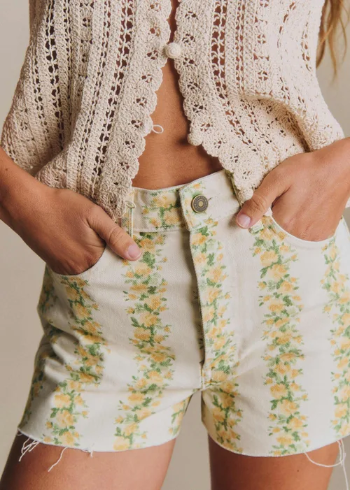 Short Le Summer - Imprime Golden Flower — image 3