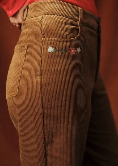 Pantalon Le Wide Leg - Sézane x Baziszt - Jardin Fond Beige