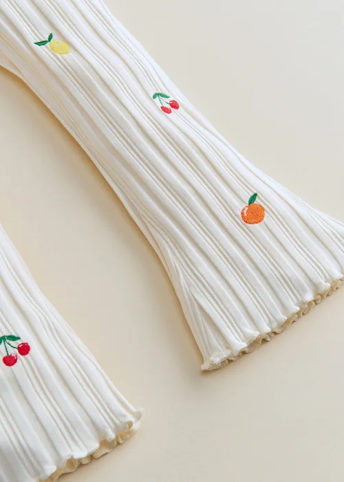 Pantalon Julia - Ecru / Broderie Fruit — image 5