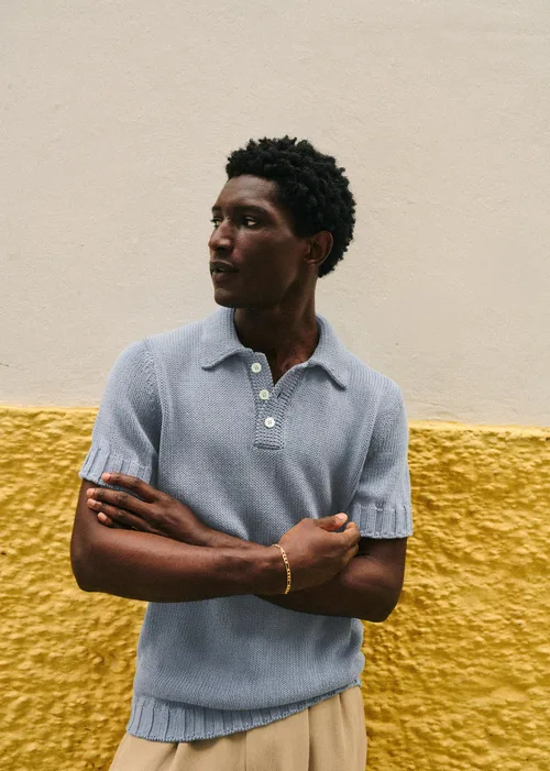 Polo Maille Camil - Bleu — image 5