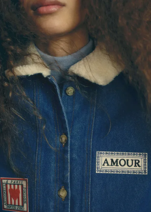 Veste Will - Sézane x Antoinette Poisson - Broderie Contrasté Bleu denim — image 4