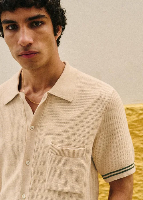 Chemise Maille Anatole - Beige / Kaki — image 4