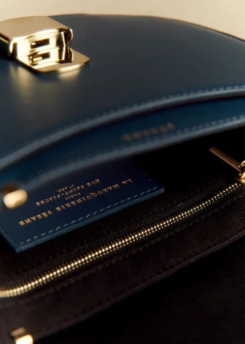 Sac Claude - Bleu Denim Lisse — image 4