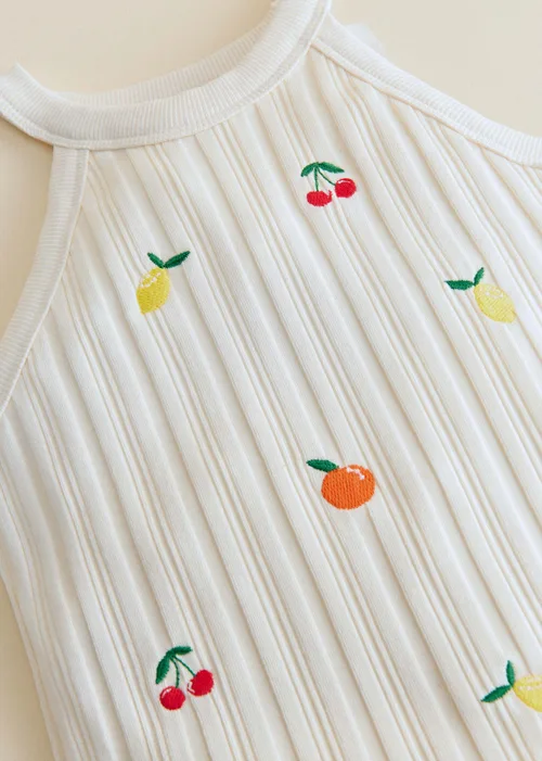 Top Abbie - Ecru / Broderie Fruit — image 3
