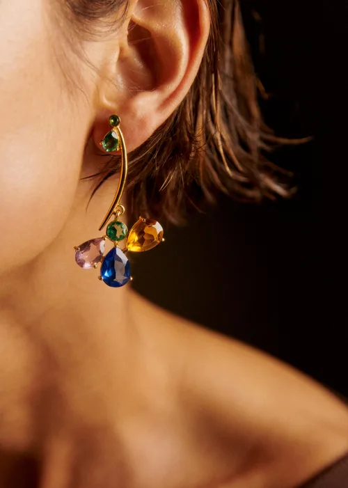 Boucles d'oreilles Gio - Vert d'Eau Multi