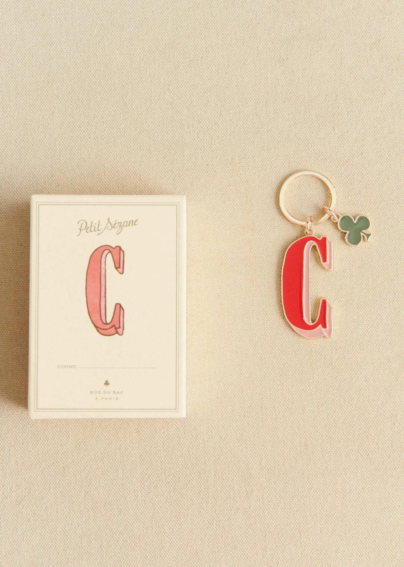 Porte-Clé Abécédaire - Lettre C - Rouge