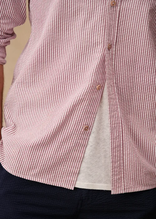Chemise Charlie Seersucker - Blanc / Bordeaux — image 3