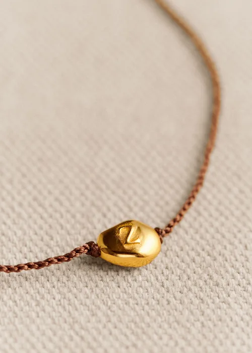 Bracelet Cléo - Chocolat - Lettre Z